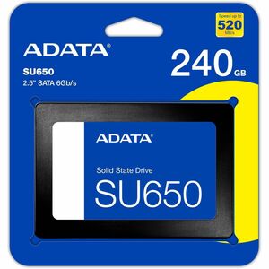 Adata Ultimate SU650 ASU650SS-240GT-R 240 GB Solid State Drive - 2.5" Internal - SATA (SATA/600) - Black