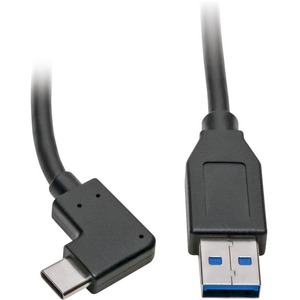 Tripp Lite USB C to USB-A Cable Right Angle 3.1 5 Gbps USB Type C M/M 3ft