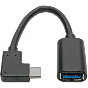 Tripp Lite USB C to USB-A Cable Right Angle 3.1 5 Gbps USB Type C M/F 6in