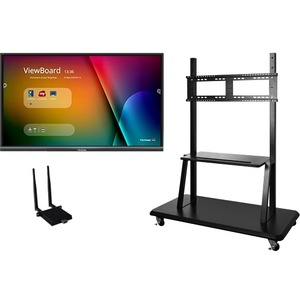 ViewSonic ViewBoard IFP6550-E2 - 4K Interactive Display with WiFi Adapter and Mobile Trolley Cart - 350 cd/m2 - 65"