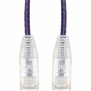 AddOn 1ft Purple CAT 6A Slim PVC Ethernet Cable Snagless Clear-Claw RJ-45 M/M