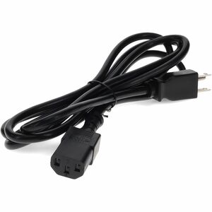 Addon 10ft C13 Female to NEMA 5-15P Male 18AWG 100-250V at 10A Black Power Cable