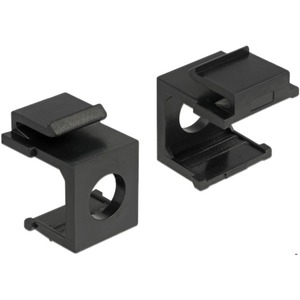 DeLOCK Mounting Adapter for Patch Panel, Mounting Box - Black