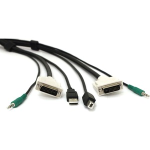 Black Box DVI KVM Cable - USB A-B, 3.5mm Audio, 10-ft. (3.0-m)
