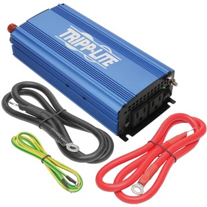 Tripp Lite by Eaton 750W Light-Duty Compact Power Inverter with 2 AC/1 USB - 2.0A/Battery Cables, Mobile