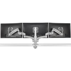 Chief KX Low-Profile Triple Monitor Arm Desk Mount - For Displays 10-32" - Silver