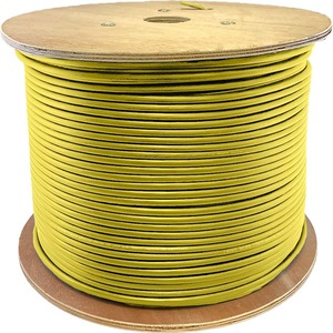 AddOn 1000ft Non-Terminated Yellow Cat6A STP Plenum-Rated Solid Copper Patch Cable