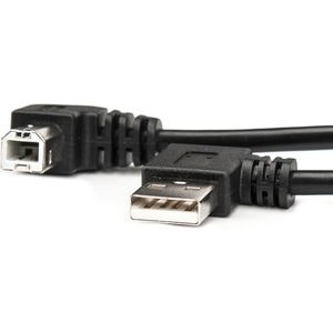 Rocstor Premium 3ft USB Type A Right Angle to USB Type B Right Angle Cable - M/M - USB - 3 ft - 1 x USB Type A Male - 1 x USB Type B Male - Cable M/M - Black