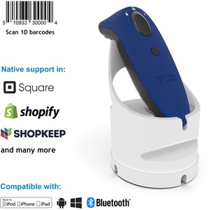 Socket Mobile SocketScan® S700, Linear Barcode Scanner, Blue & White Charging Dock