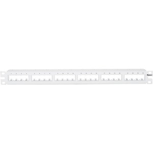 PanNet Mini Com 24-port Modular Flush Mount Patch Panel in White, (1RU)