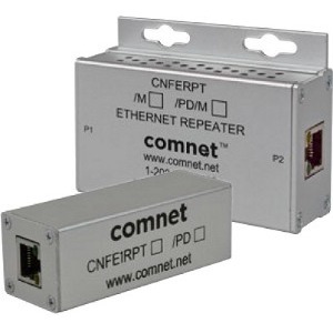 Comnet 1 Channel 10/100 Mbps Ethernet Repeater with 60 W PoE Pass-Through