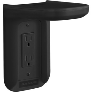 Sanus Outlet Shelf for Speakers - Outlet Shelf Wall Holder up to 10 lbs. - Black
