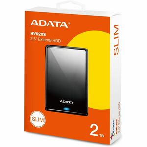 Adata HV620S 2 TB Portable Hard Drive - External - Black
