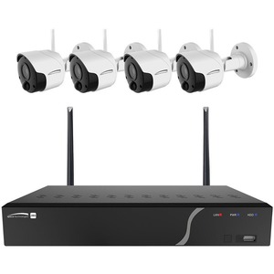 Speco 4 Channel Wireless NVR Kit with Four 2MP Wireless IP Cameras, 1TB - 1 TB HDD