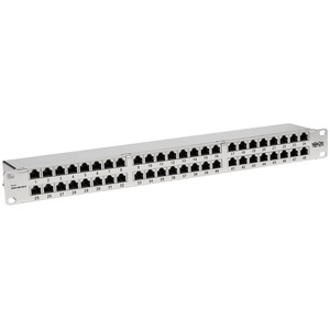 Tripp Lite Cat5e / Cat6 Patch Panel 48-Port Shielded Krone IDC 568B RJ45 1U