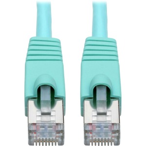 Tripp Lite Cat6a Snagless Shielded STP Patch Cable 10G, PoE, Aqua M/M 1ft