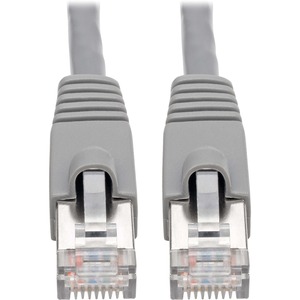 Tripp Lite Cat6a Snagless Shielded STP Patch Cable 10G, PoE, Gray M/M 5ft