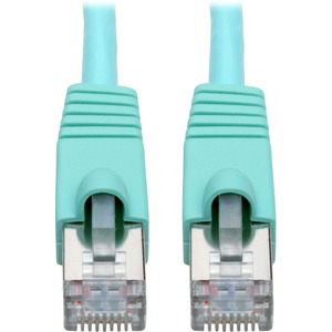 Tripp Lite Cat6a Snagless Shielded STP Patch Cable 10G, PoE, Aqua M/M 14ft