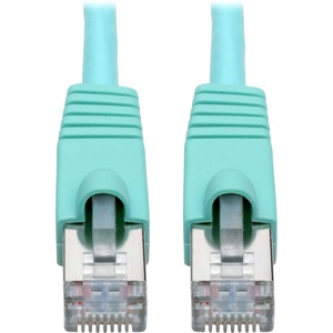 Tripp Lite Cat6a Snagless Shielded STP Patch Cable 10G, PoE, Aqua M/M 35ft