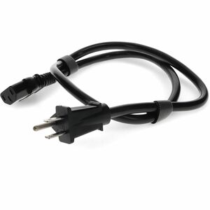 Addon 4ft NEMA 5-15P Male to C13 Female 14AWG 100-250V at 15A Black Power Cable