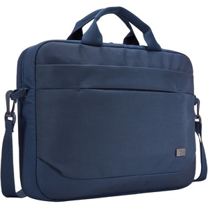 Case Logic Advantage ADVA-114 Carrying Case (Attaché) for 10.1" to 14" Notebook, Tablet PC, Pen, Electronic Device, Cord - Dark Blue