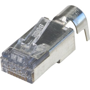 Platinum Tools ezEX&trade;44 Shielded CAT6 Connector, External Ground, 25/Clamshell