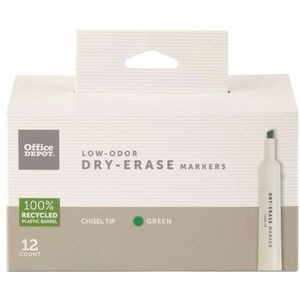 Avery Marks A Lot Permanent Markers Chisel Tip Large Desk Style Size Green  Pack Of 12 - Office Depot