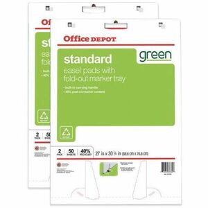 Office Depot Brand Easel Pad 20 x 23 Tabletop with Built In Stand