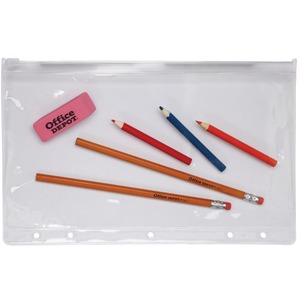 Binder Pencil Pouch, 10 Height x 7.4 Width, Black, 1 Each