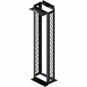 Ortronics MM20 Channel Rack, 10.5" deep, 8 ft, 51 RU, tapped, Black