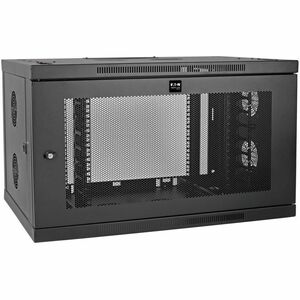 Tripp Lite by Eaton SmartRack SRW9UDPVRT 9U Wall Mountable Rack Cabinet for Server, LAN Switch, Patch Panel - 482.60 mm Rack Width x 520.70 mm Rack Depth - Black Powder Coat