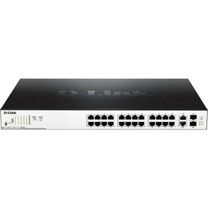 D-Link 24-Port 10/100/1000 Mbps + 2-Port Combo 1000BASE-T/SFP PoE Switch