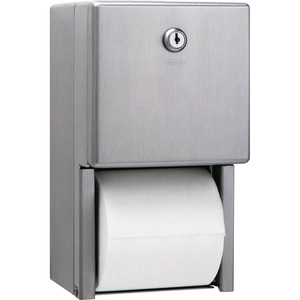 Steel Bath Tissue Dispenser, 2-Roll, 6/Ct, Stst