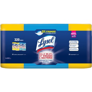 Disinfecting Wipes,Lemon&Lime/Ocean Fresh, 80/Can,12/Ct