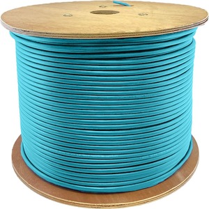 AddOn 1000ft Non-Terminated Aqua OM4 OFNR (Riser-Rated) 6-Strand Fiber Bulk Cable