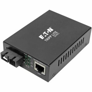 Tripp Lite SC Singlemode Fiber to Gbe Media Converter POE+ 10/100/1000 20KM