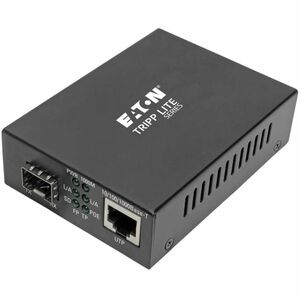 Tripp Lite Gigabit SFP Fiber to Ethernet Media Converter, POE+ - 10/100/1000 Mbps