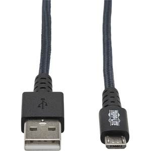 Tripp Lite by Eaton Heavy-Duty USB 2.0 USB-A to Micro-B Cable - M/M, UHMWPE and Aramid Fibers, Gray, 3 ft. (0.91 m)