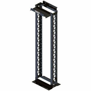 Ortronics MM20 Channel Rack, 6.5" Deep, 7 ft, 45 RU, Tapped, Black