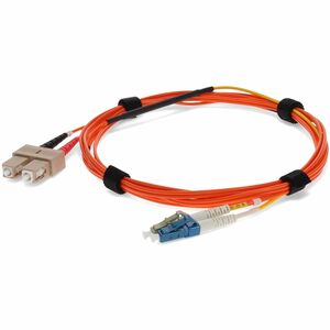 AddOn 2m SC (Male) Orange OM1 to LC (Male) Yellow OS2 Duplex OFNR Mode Conditioning Cable TAA compliant