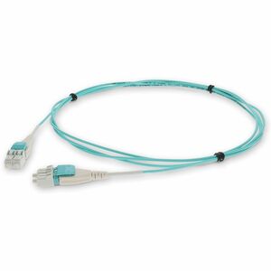 AddOn 1m LC to LC Field Modifiable Aqua OM4 Duplex OFNR (Riser-Rated) Fiber Patch Cable
