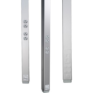 Wiremold 25DTP Series 10' Tele-Power Express Pole, Ivory