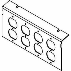 Wiremold AC Series Double-Gang Power Plate