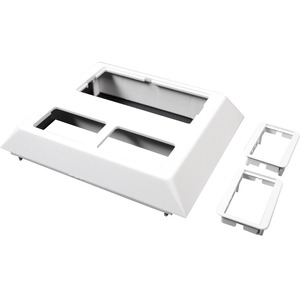 Wiremold Mounting Plate for Cable Raceway, Receptacle, Faceplate, Circuit Breaker, Communication Module - Gray