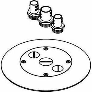 Wiremold RC7CFFTC Multi-Service Poke-Thru Finish Flange Conduit Adapter Assembly
