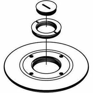 Wiremold RC9AM2STC Single-Service Furniture-Feed Poke-Thru Device Cover Assembly