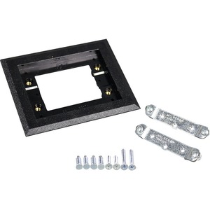 Wiremold Omnibox Single Gang Rectangular Black Plastic Carpet Flange