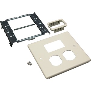 Wiremold 4047 Two-Gang Cover and Pass and Seymour Activate 2A Mini Adapter Fitting
