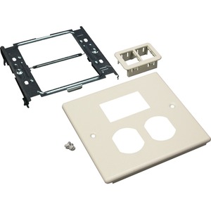 Wiremold 4047 Two-Gang Cover and Ortronics Trakjacki Mini Adapter Fitting