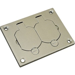 Wiremold Omnibox® Rectangular Nickel Duplex Cover Plate